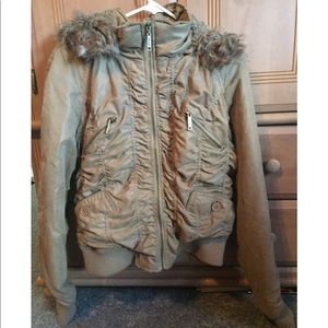 Tan Hooded Coat